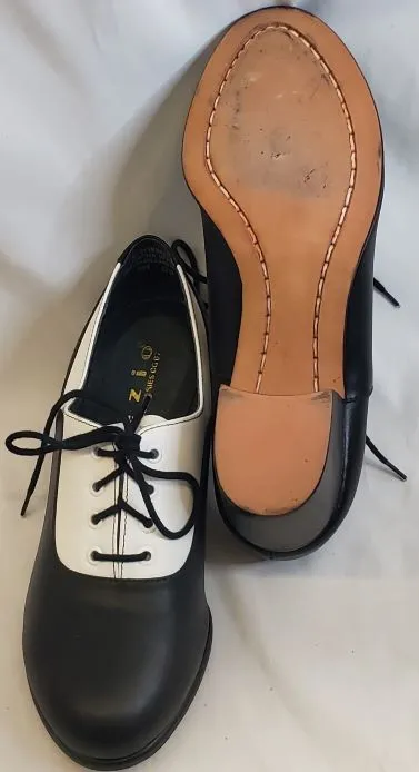 1.25" Kirsten I -- Leather Sole Oxford -- Black/White