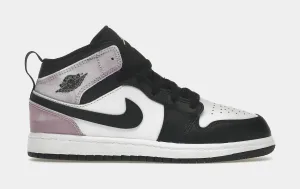 Air Jordan1 Retro Mid SE Preschool Lifestyle Shoes (Black/White)