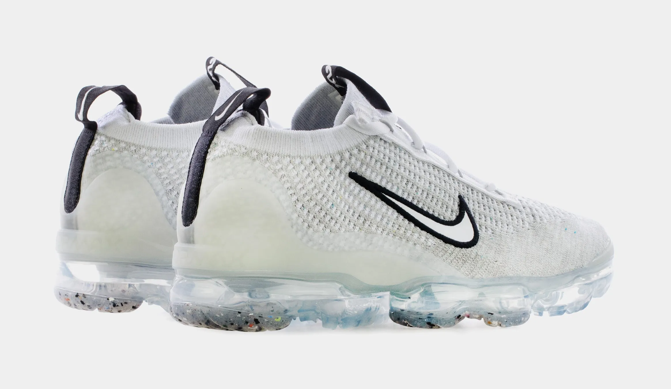 Air VaporMax 2021 FK Grade School Running Shoes (White/Grey)