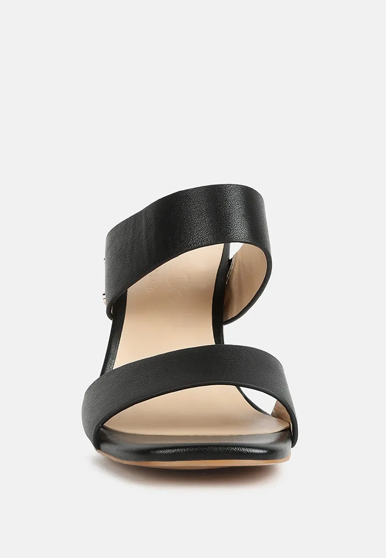 Alodia Slim Block Heel Sandals In Black