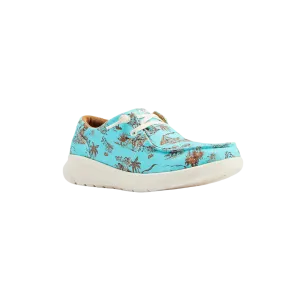 Ariat Women's Hilo Western Aloha Turquoise Print Shoe