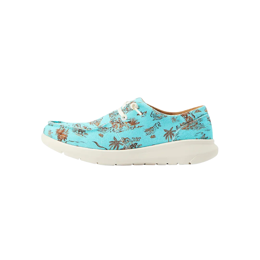 Ariat Women's Hilo Western Aloha Turquoise Print Shoe