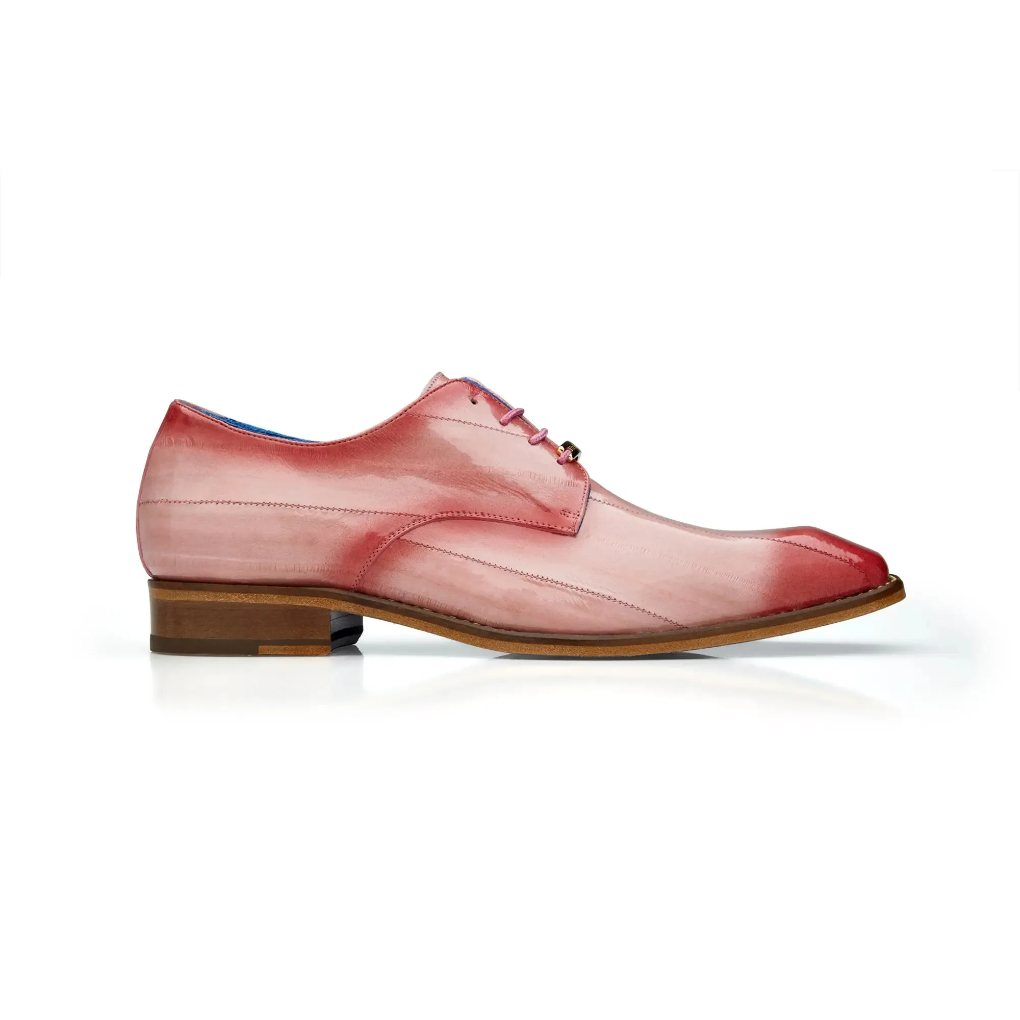 Belvedere Italo in Antique Pink Genuine Hand-Painted Eel Oxfords