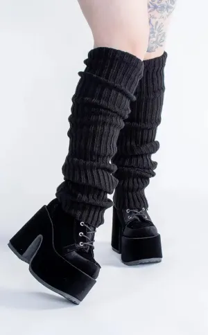 Black Swan Knit Black Leg Warmers