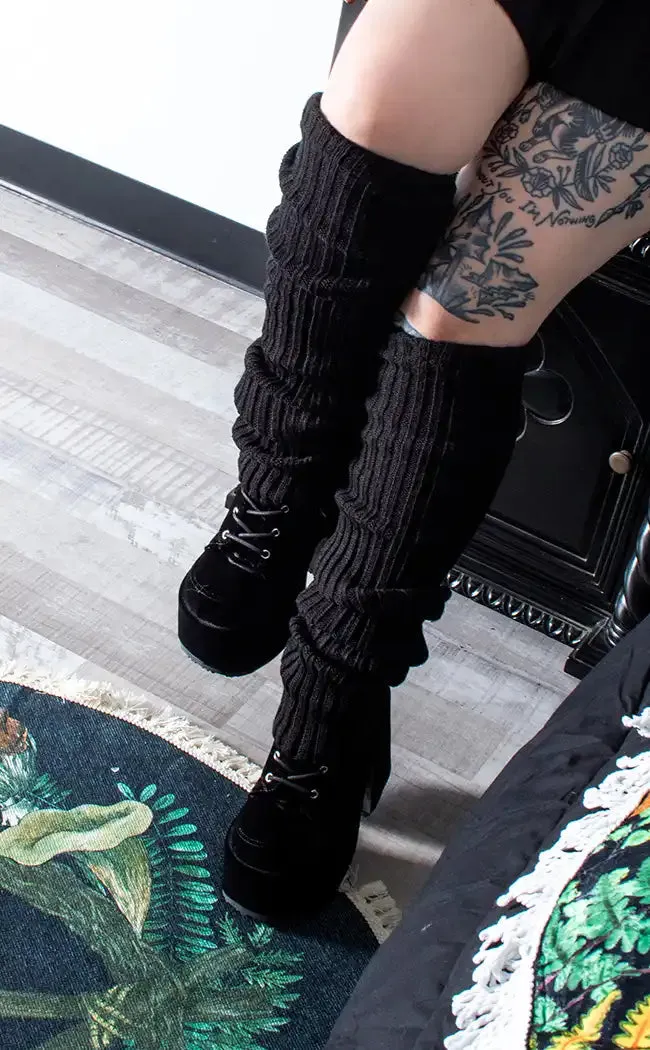 Black Swan Knit Black Leg Warmers