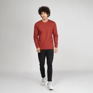 Brick Red Crew Neck Sweatshirt