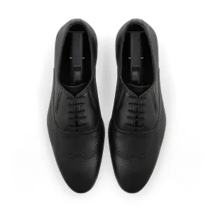 Brogue Dotted Oxfords-Black