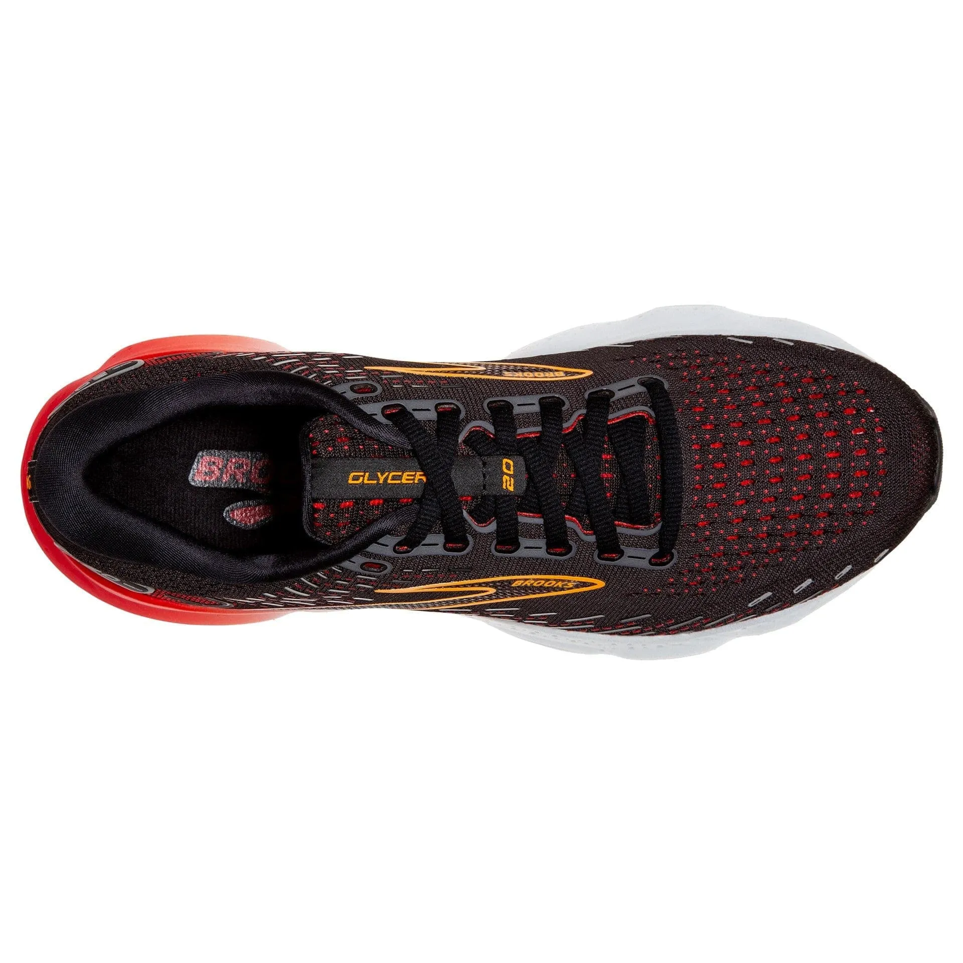 Brooks Glycerin 20 (Men's) - Black/Blackened Pearl/Fiery Red