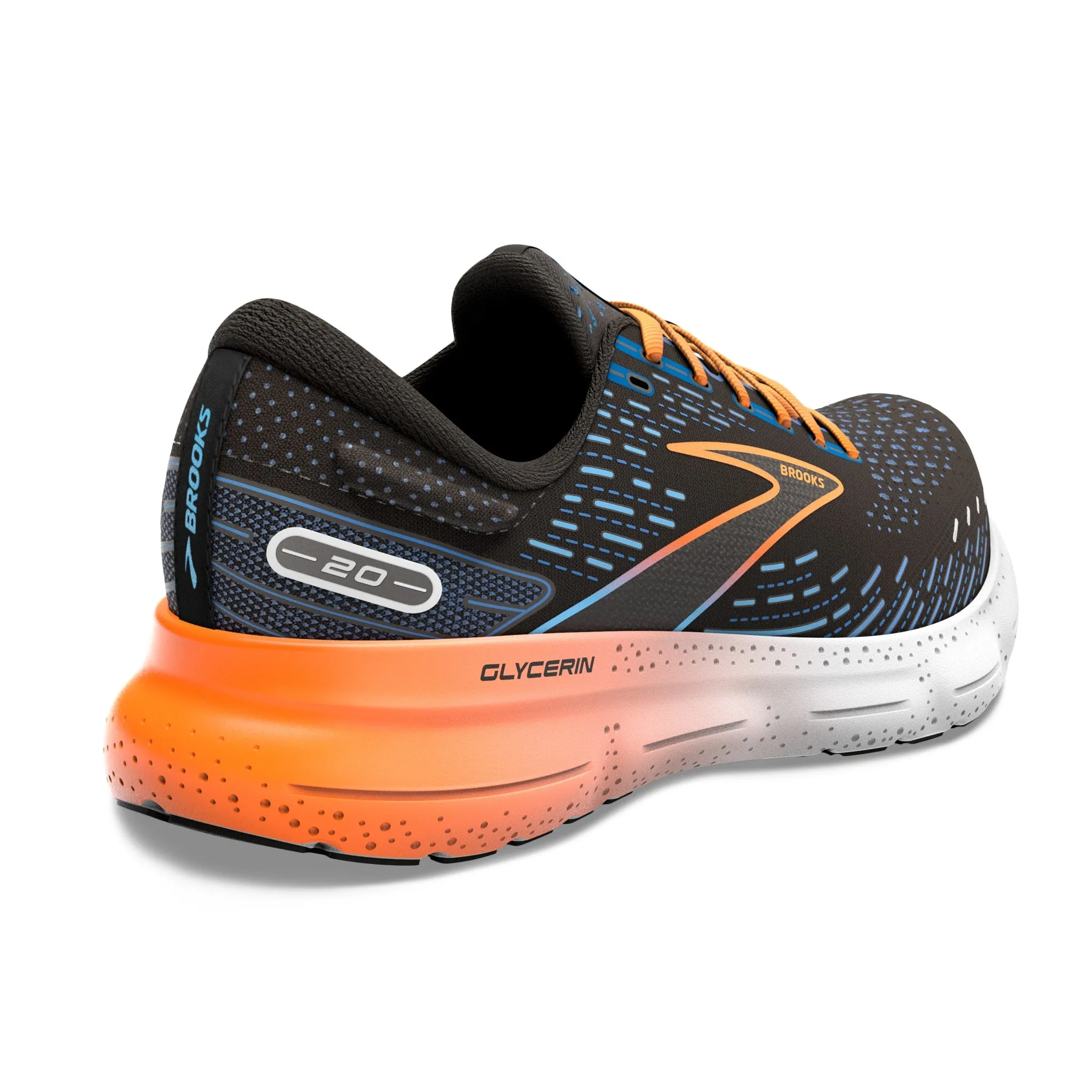 Brooks Glycerin 20 (Mens) - Black/Classic Blue/Orange