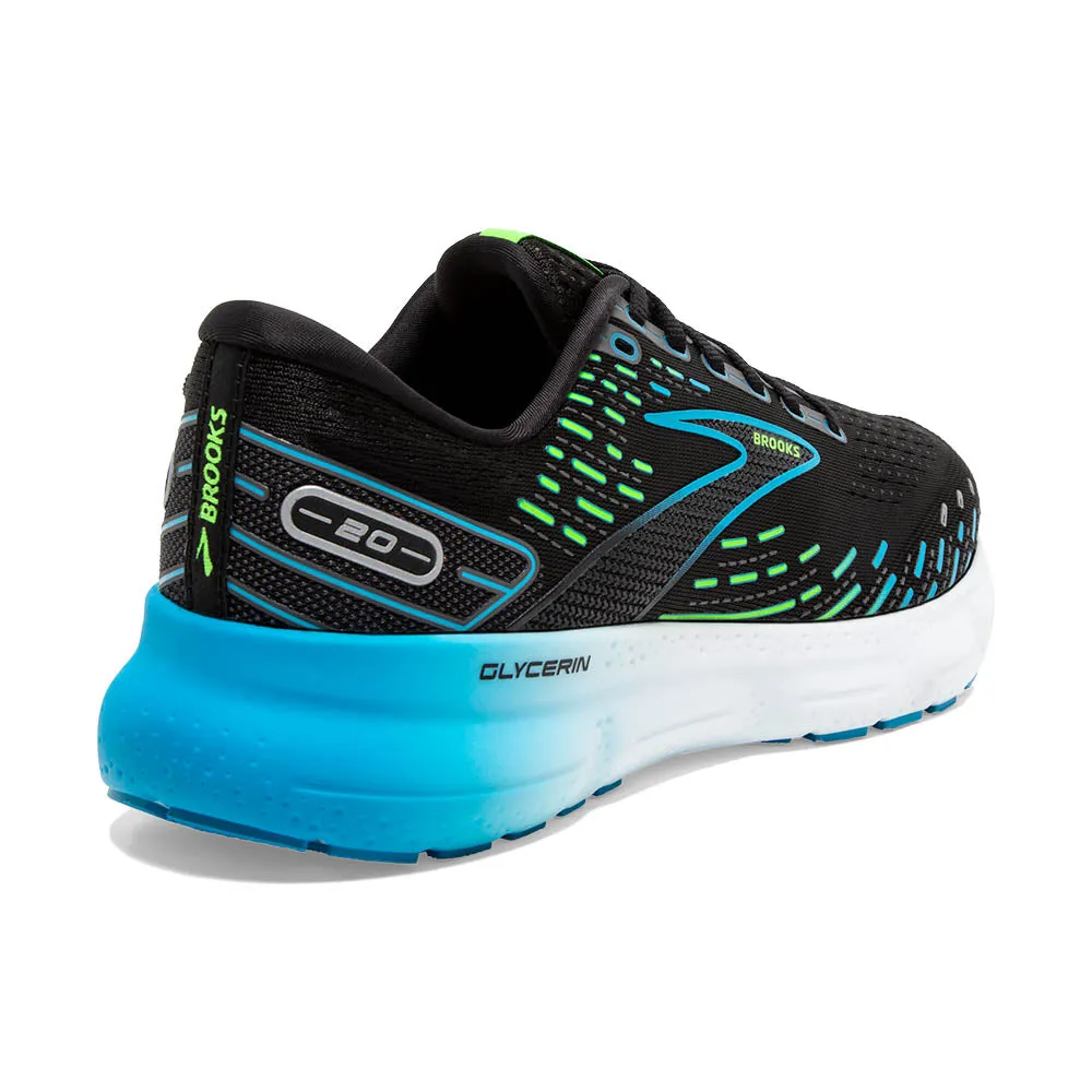 Brooks Glycerin 20 (Mens) - Black/Hawaiian Ocean/Green