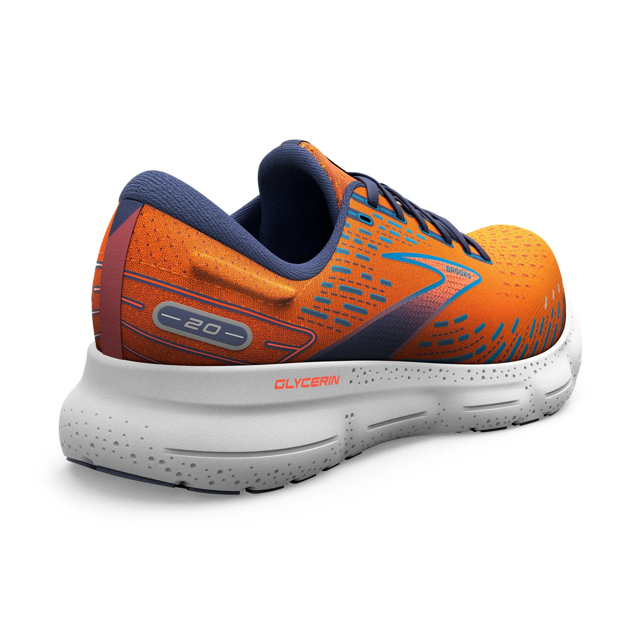 Brooks Glycerin 20 (Mens) - Orange/Crown Blue/Blue