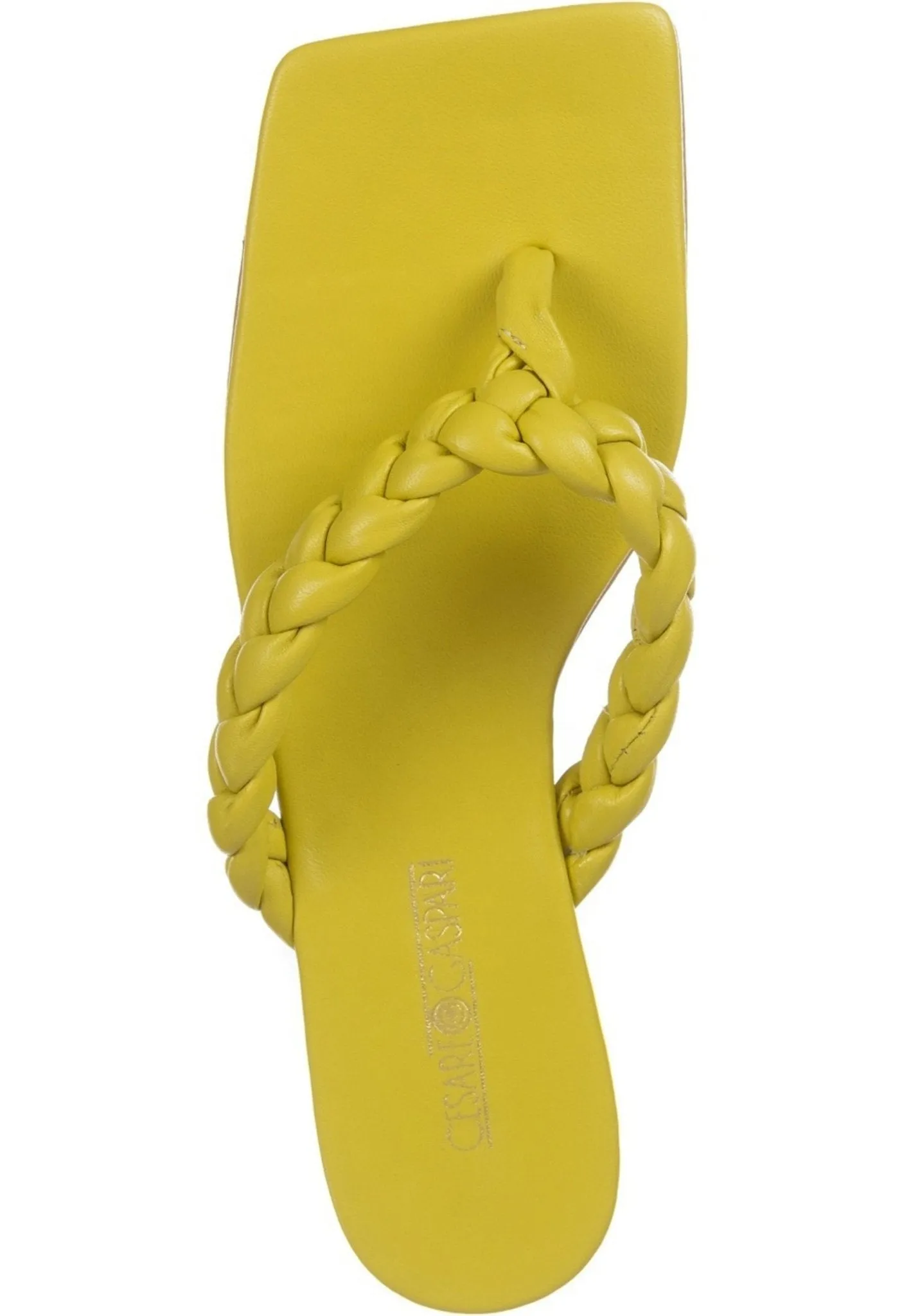 Chic Open Toe Sandals - Yellow