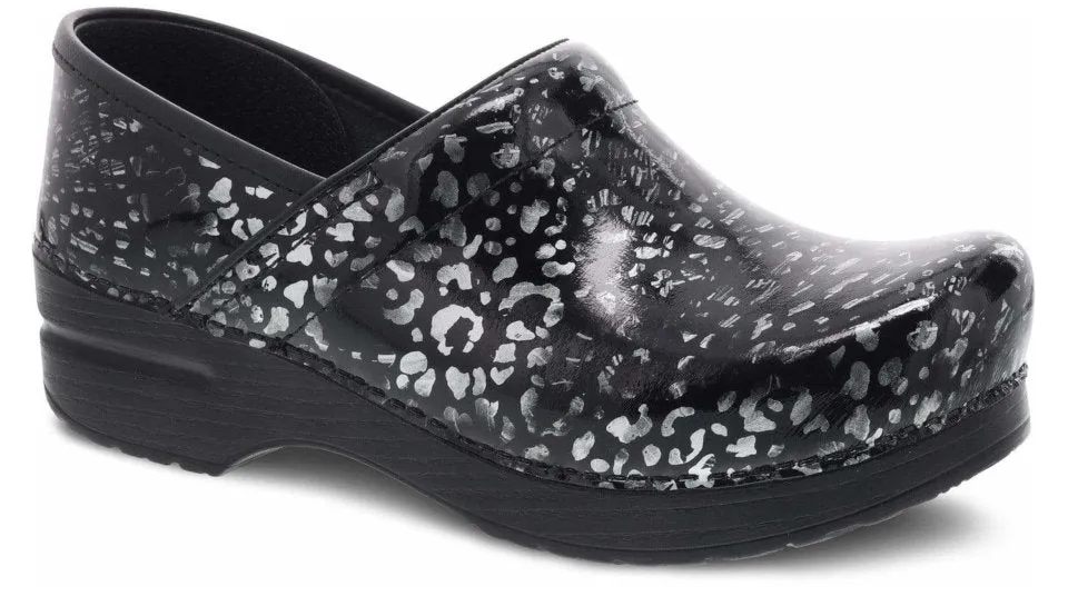 Dansko Professional Pewter Leopard Patent Leather