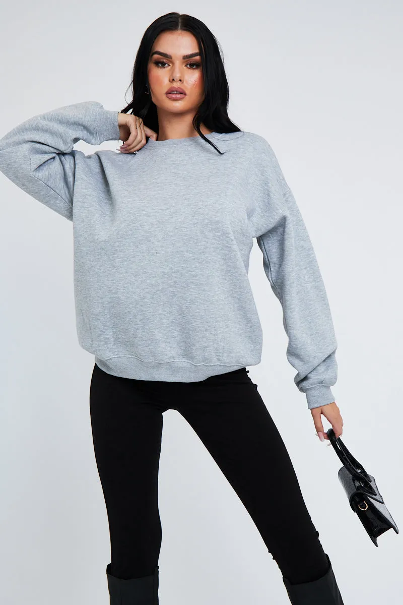 Grey Oversized Sweatshirt - Tesse