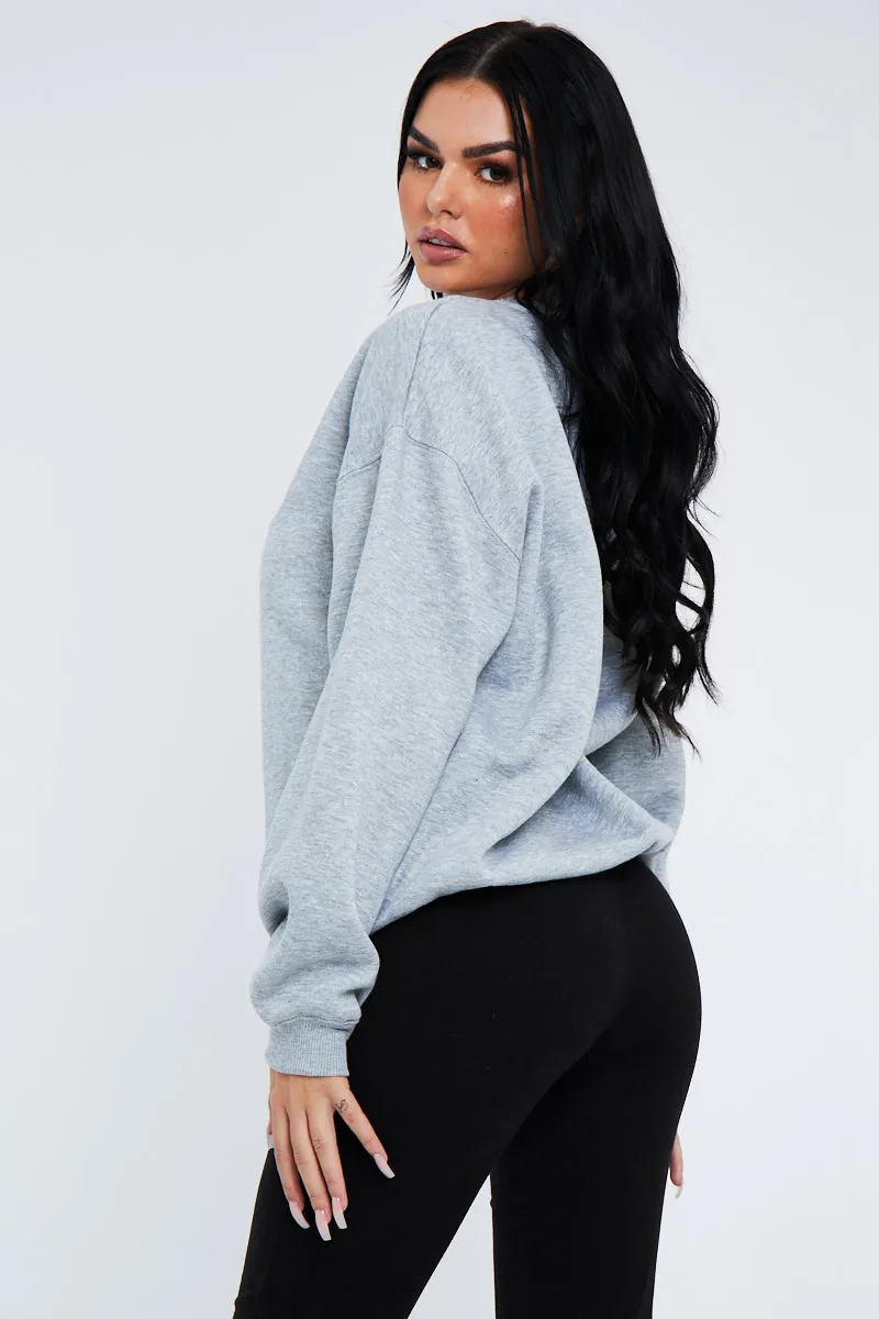 Grey Oversized Sweatshirt - Tesse