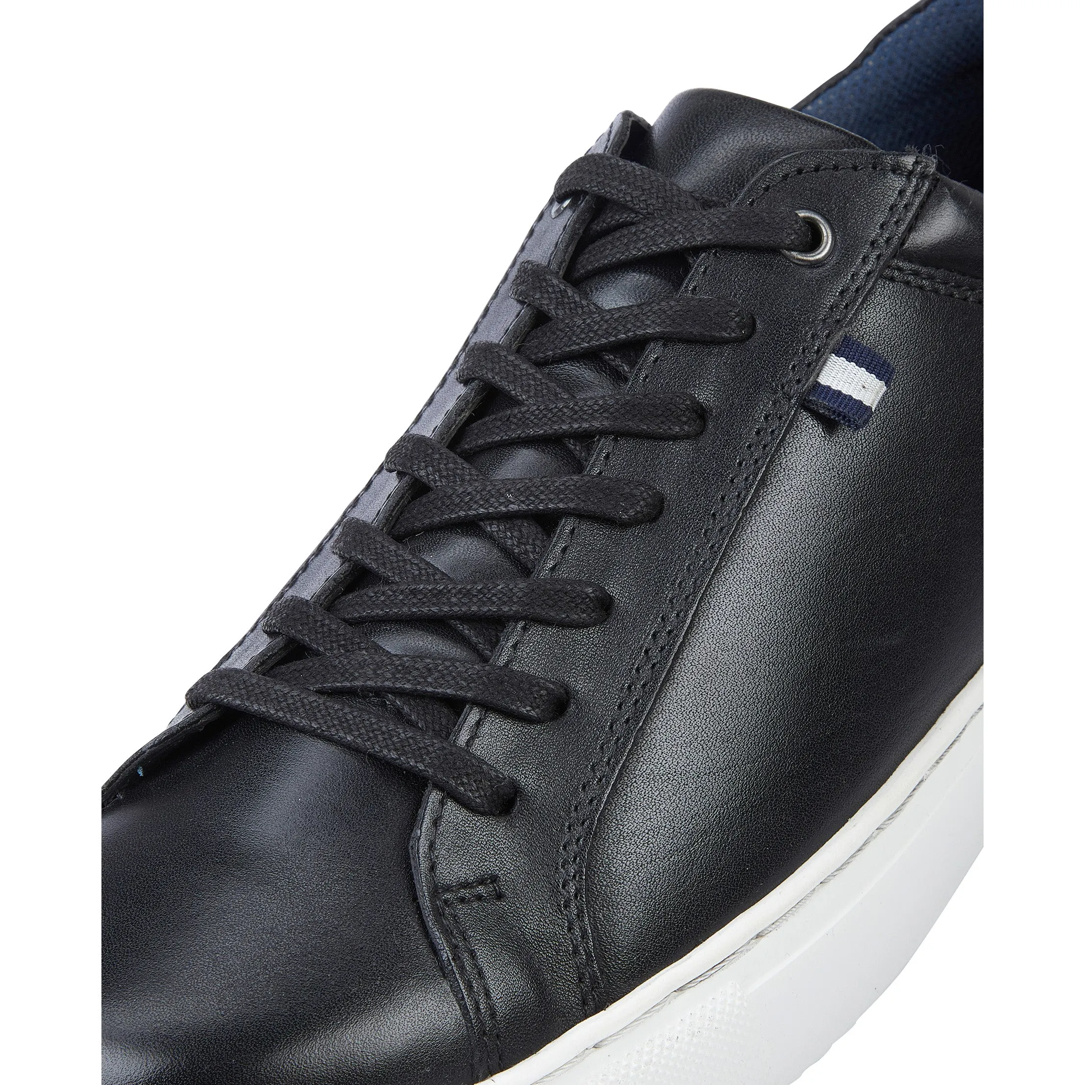 Holden Leather Cup Sole Trainer - Black