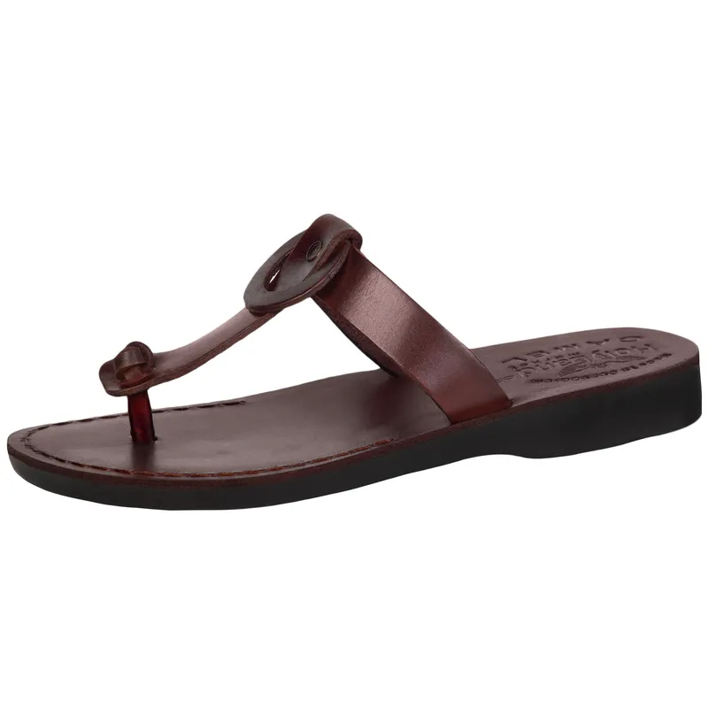 Holy Land Market Men/Women Biblical Jesus Leather Sandals/Slides From Jerusalem (Shepherd's Field IV)