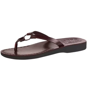 Holy Land Market Men/Women Biblical Jesus Leather Sandals/Slides From Jerusalem (Shepherd's Field IV)