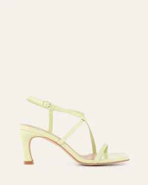 JOCKEY HIGH HEEL SANDALS HONEYDEW GREEN LEATHER