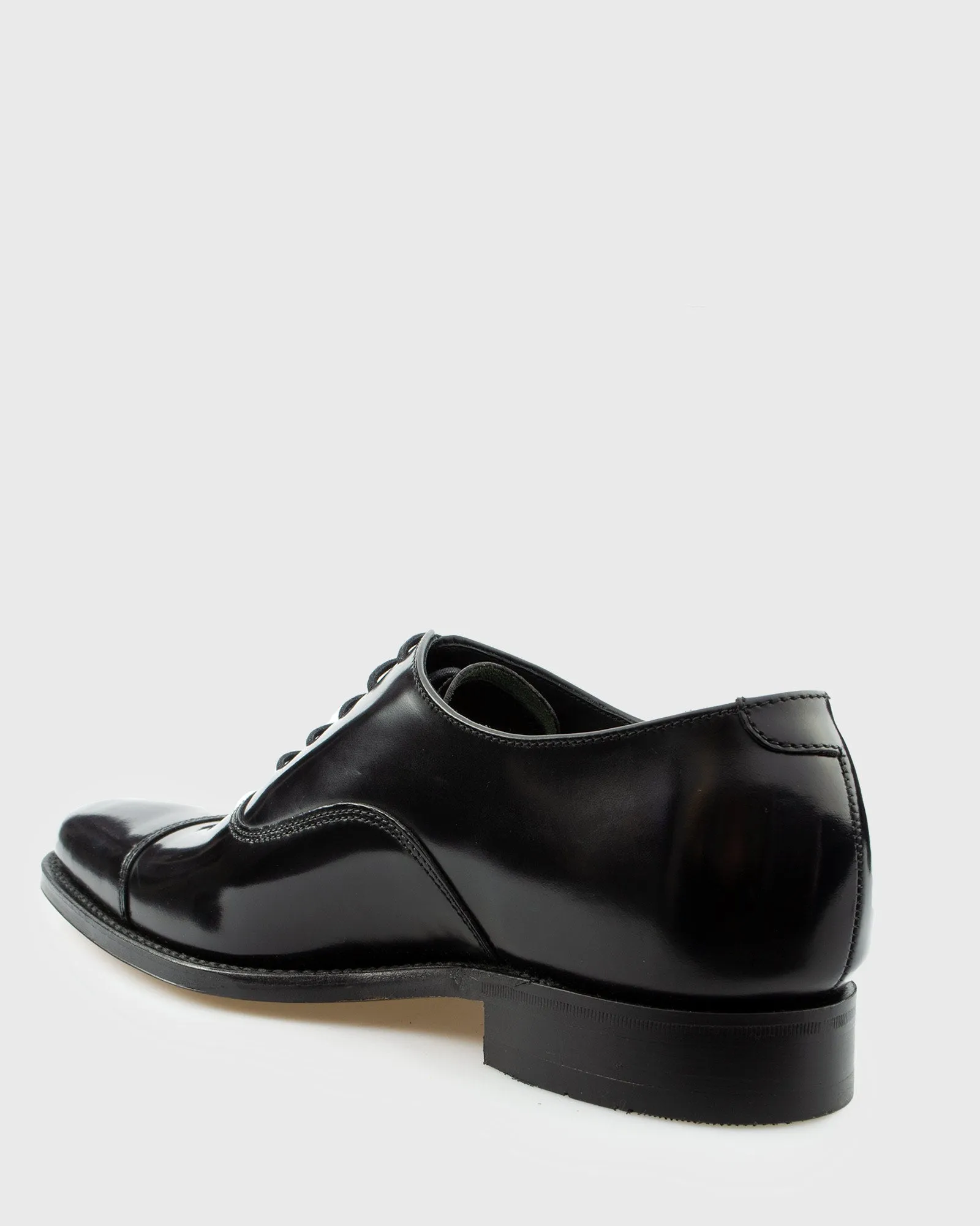 LOAKE SMITH BLACK GOODYEAR WELTED TOE CAP SHOE