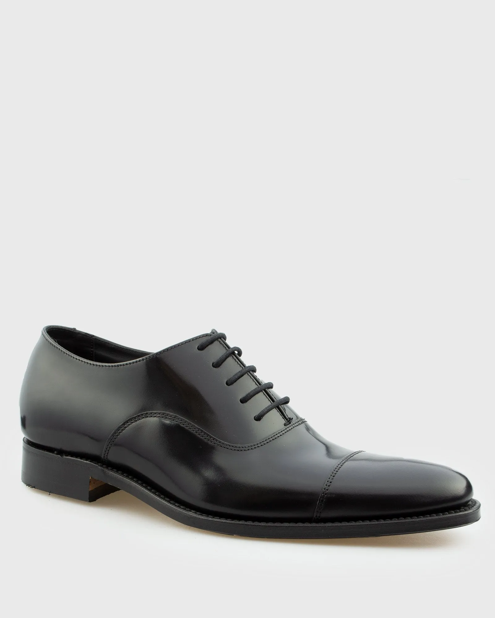 LOAKE SMITH BLACK GOODYEAR WELTED TOE CAP SHOE