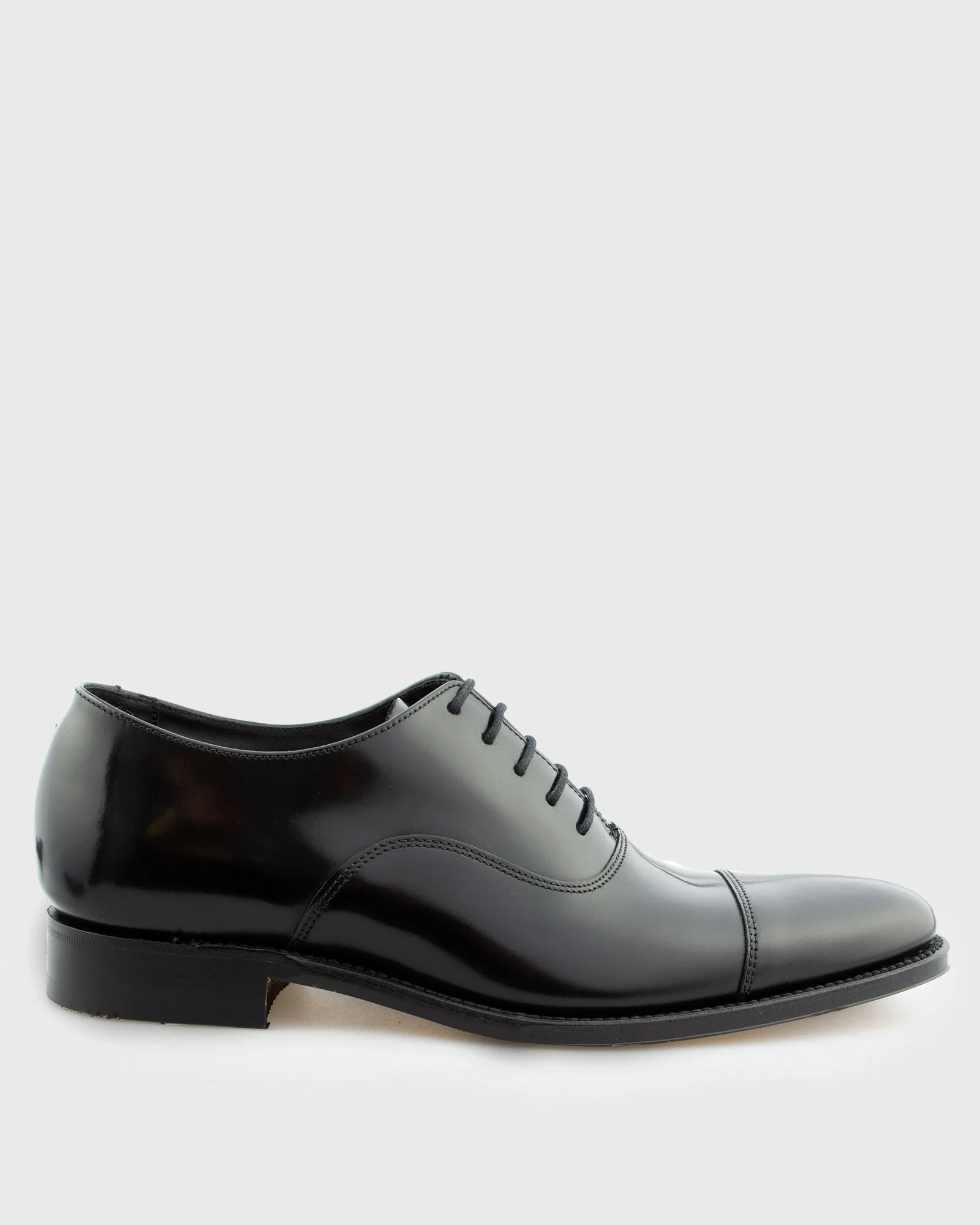 LOAKE SMITH BLACK GOODYEAR WELTED TOE CAP SHOE