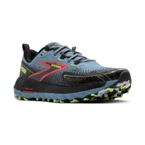 Men's Brooks Cascadia 18 Color: Citadel/Ebony/Lime (WIDE WIDTH)