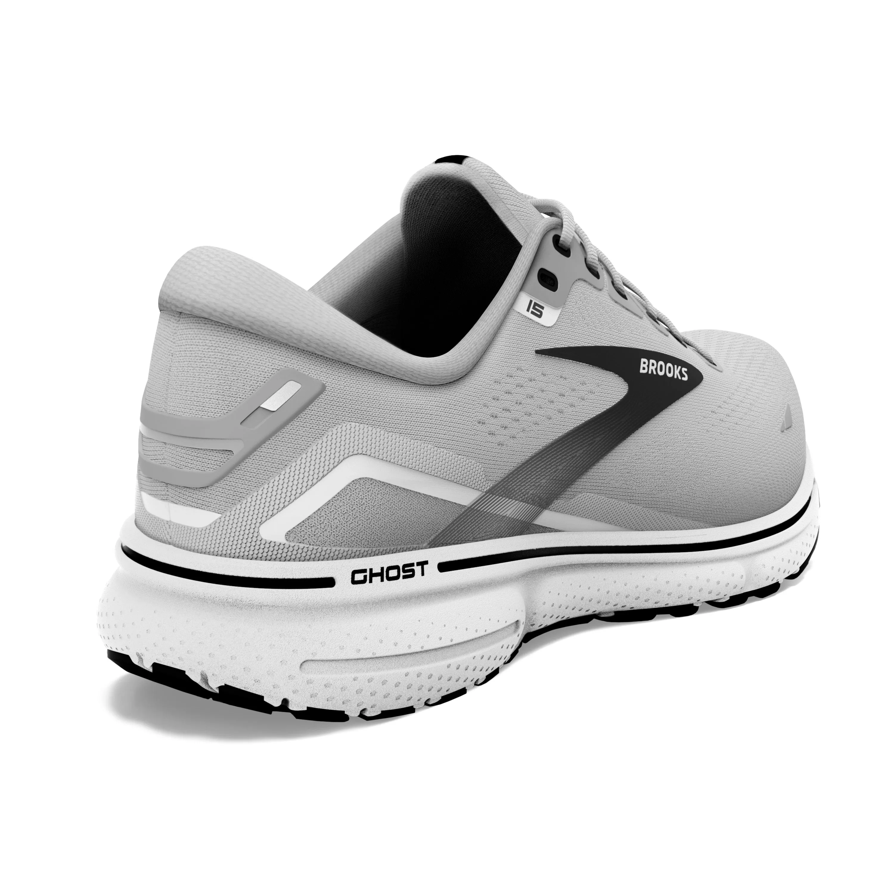 Men's Brooks Ghost 15 Color: Alloy/Oyster/Black (EXTRA WIDE WIDTH)