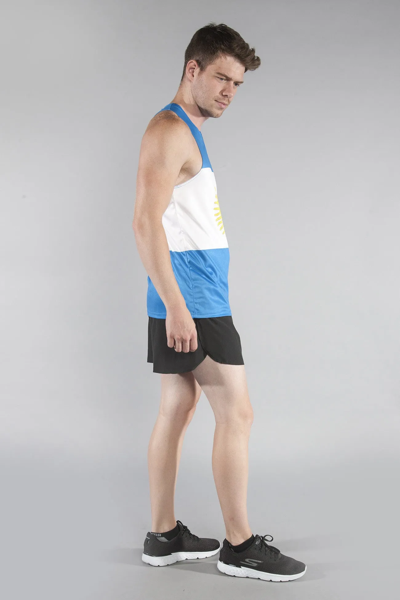 Men's Printed Singlet- Argentina