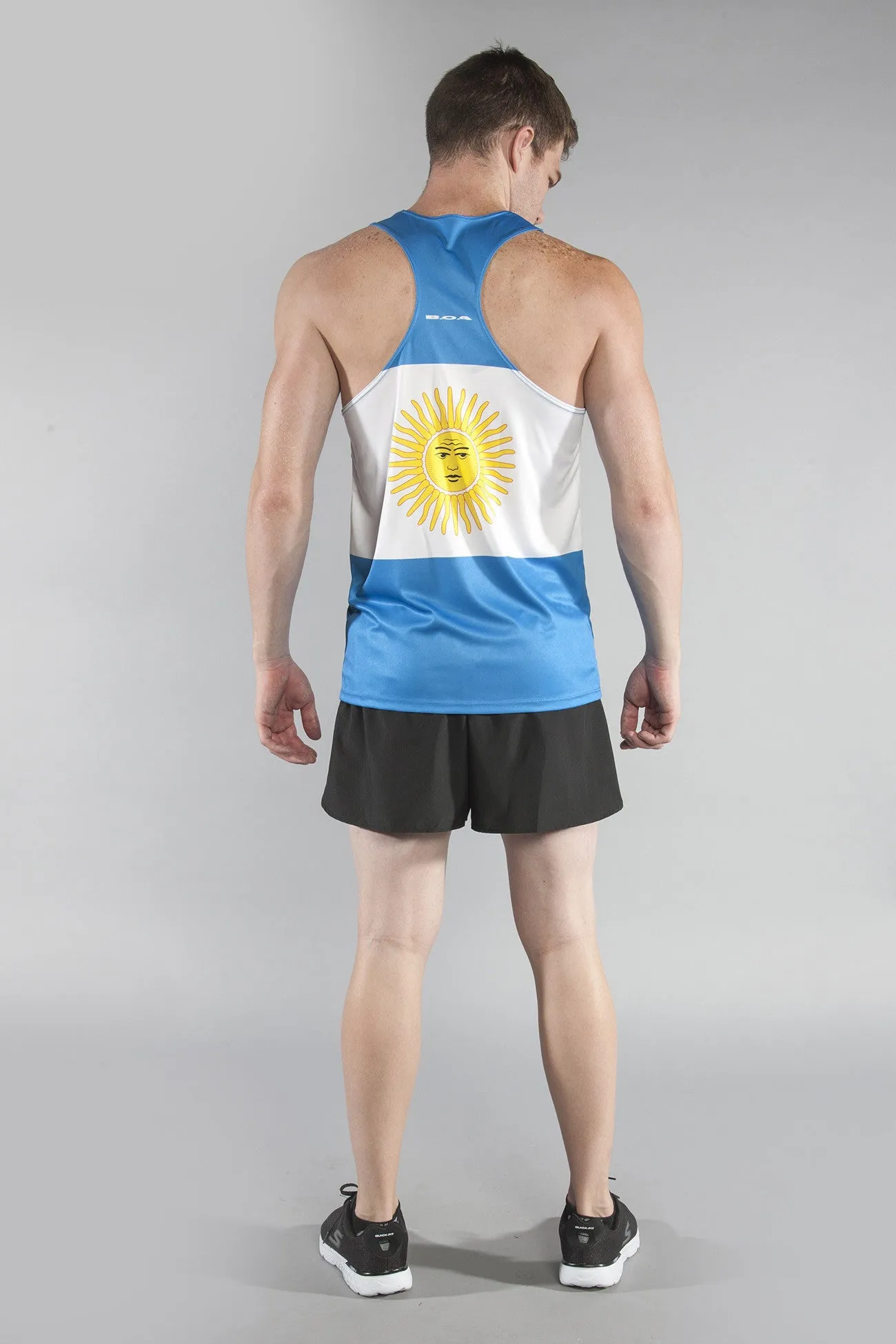 Men's Printed Singlet- Argentina