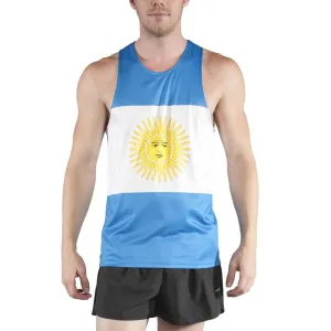 Men's Printed Singlet- Argentina