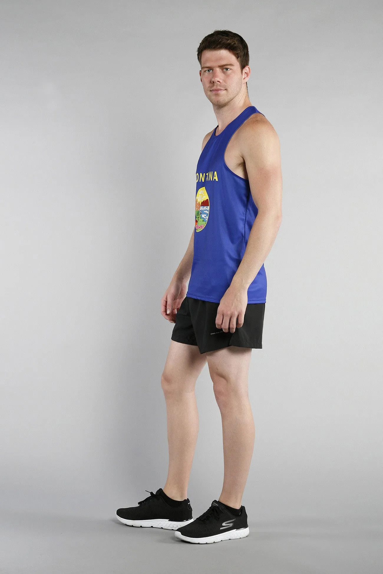 Men's Printed Singlet- Montana