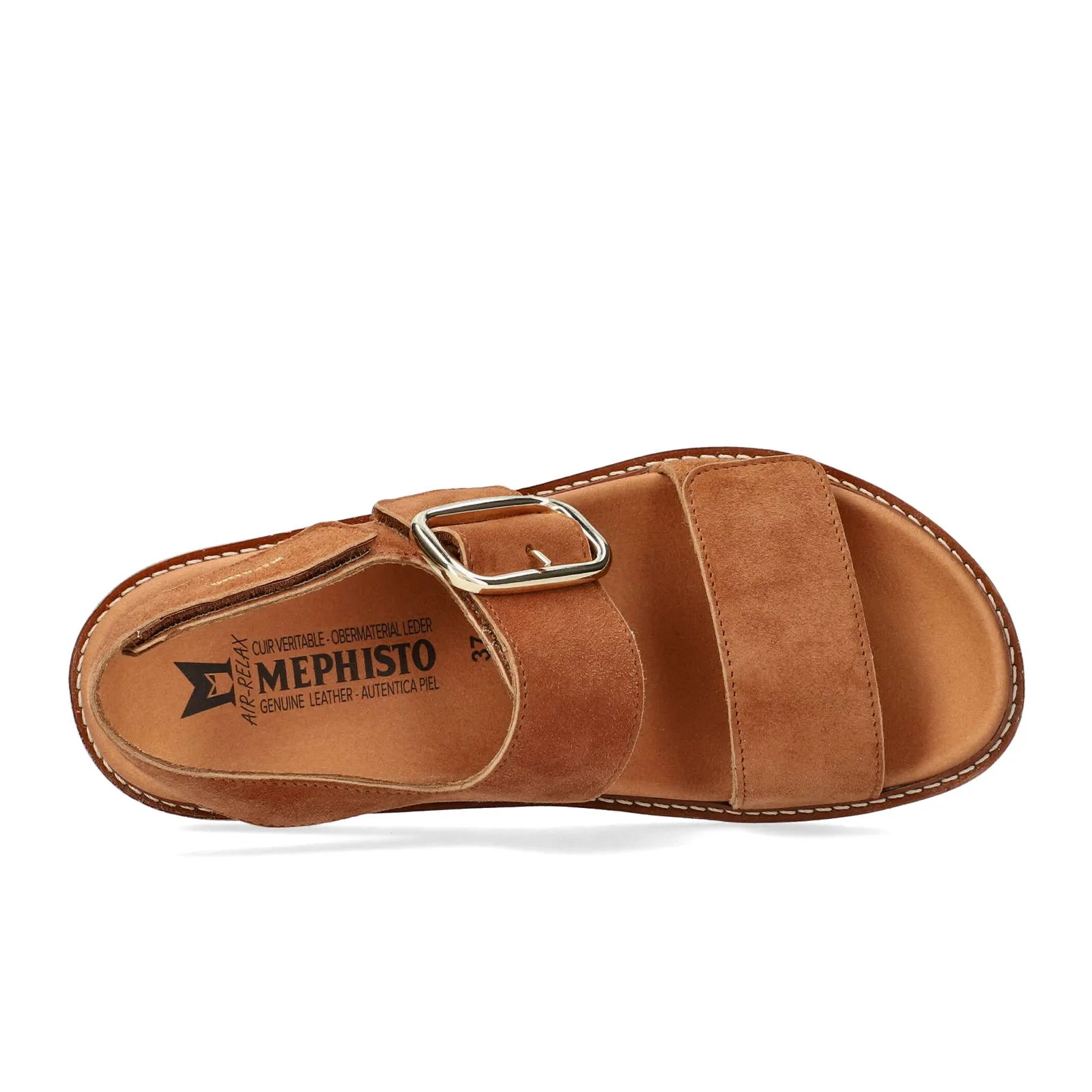 Mephisto Belona Backstrap Sandal (Women) - Hazelnut Velcalf