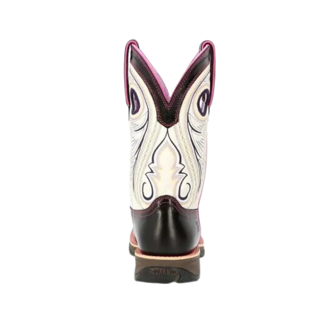 Rocky Women's Raven Black & White Western Boot