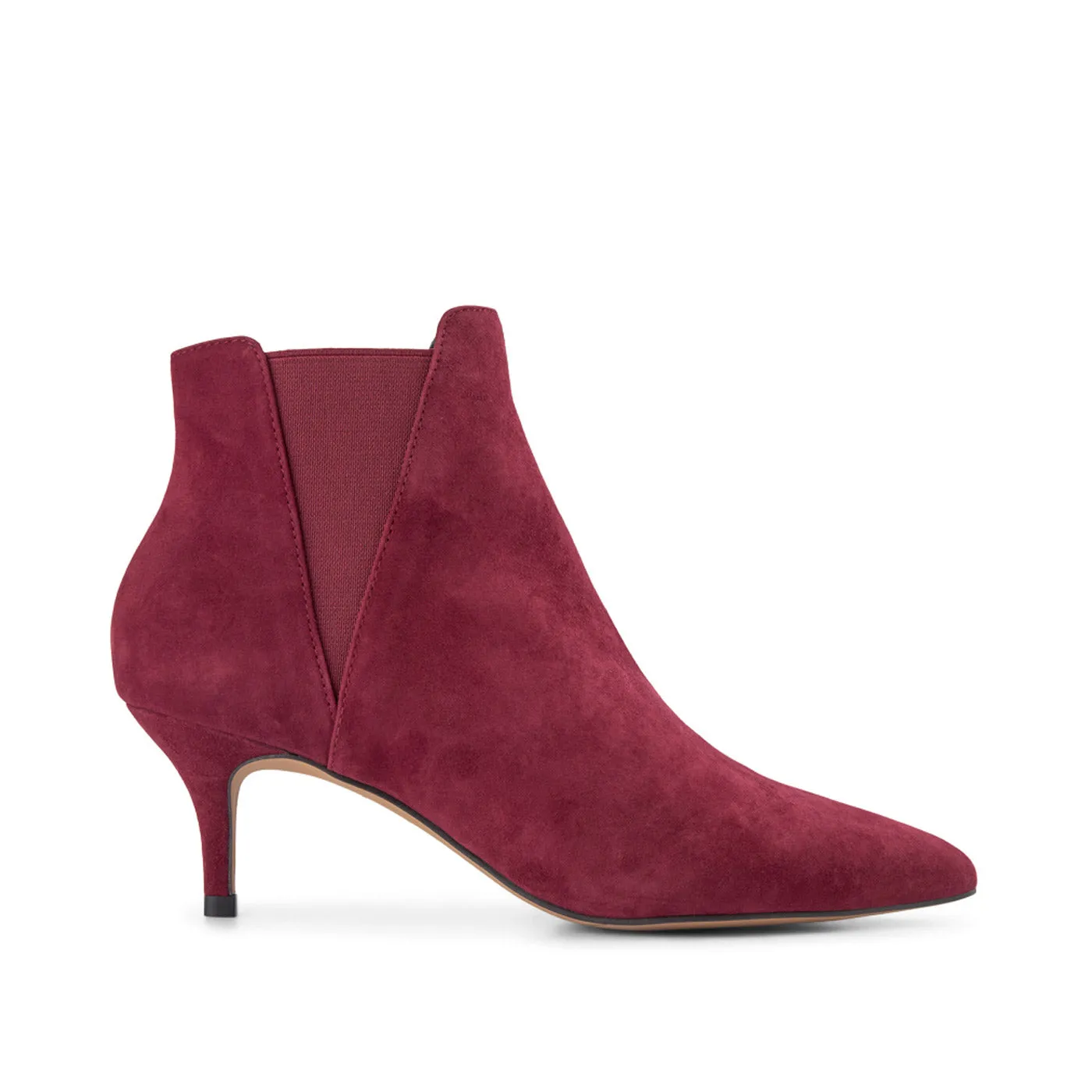 Siena Chelsea Suede Bootie - BORDEAUX