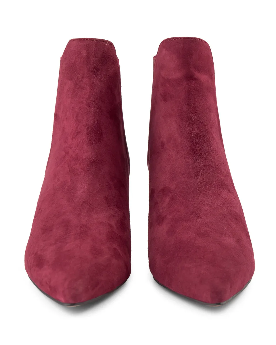 Siena Chelsea Suede Bootie - BORDEAUX