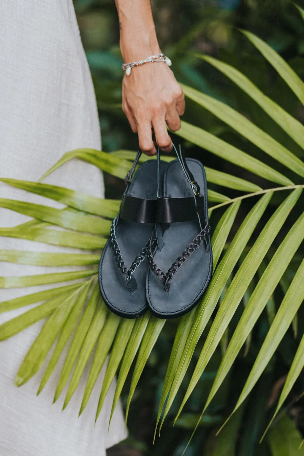 Tarifa Sandals - Black Leather