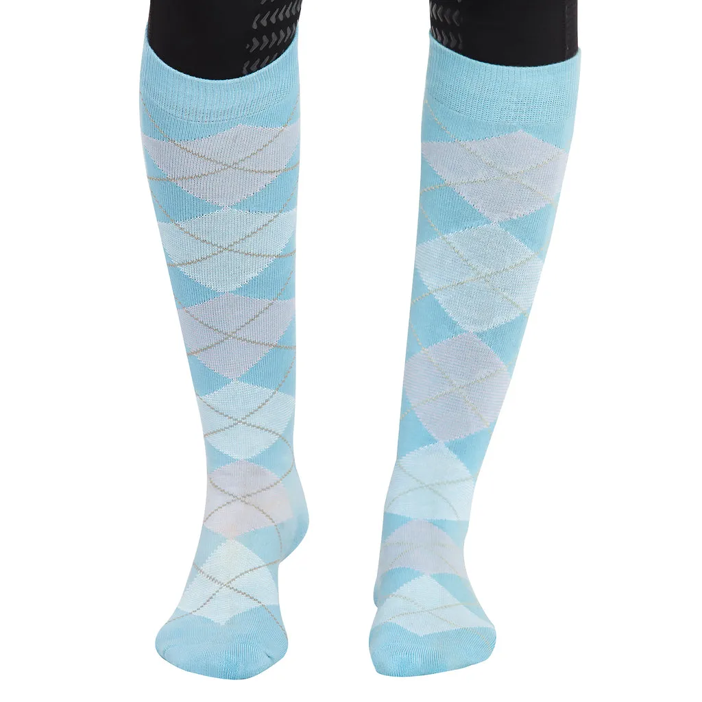 TuffRider Ladies Bamboo Argyle Knee Hi Socks