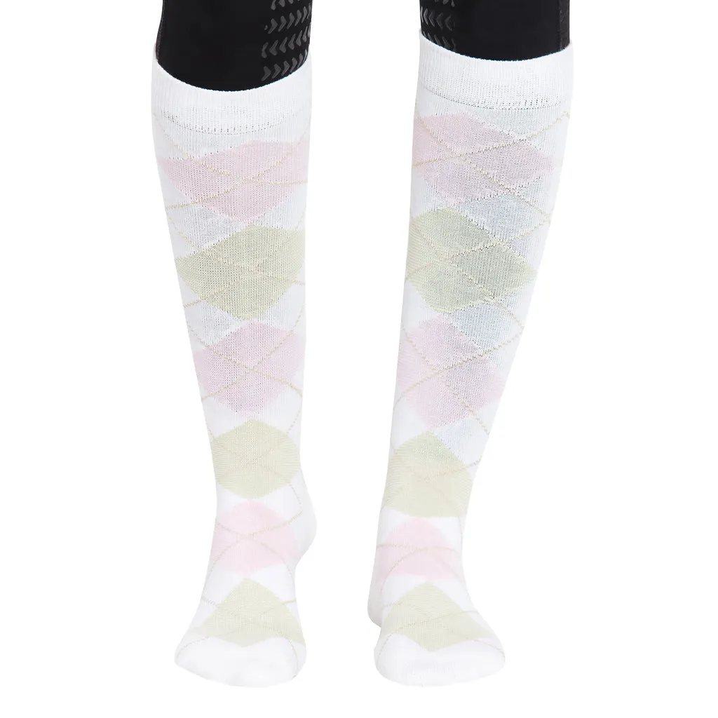 TuffRider Ladies Bamboo Argyle Knee Hi Socks