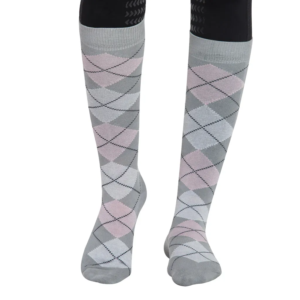 TuffRider Ladies Bamboo Argyle Knee Hi Socks