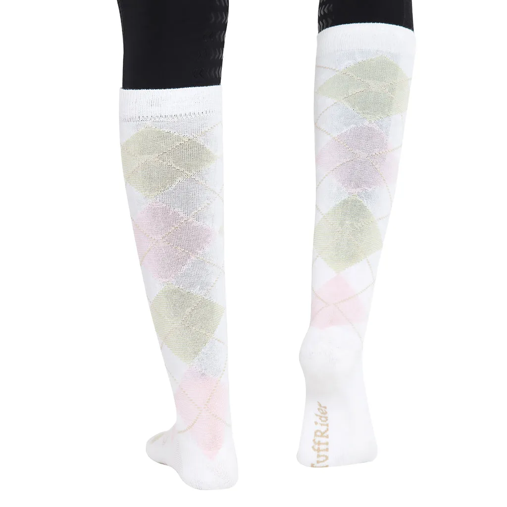 TuffRider Ladies Bamboo Argyle Knee Hi Socks