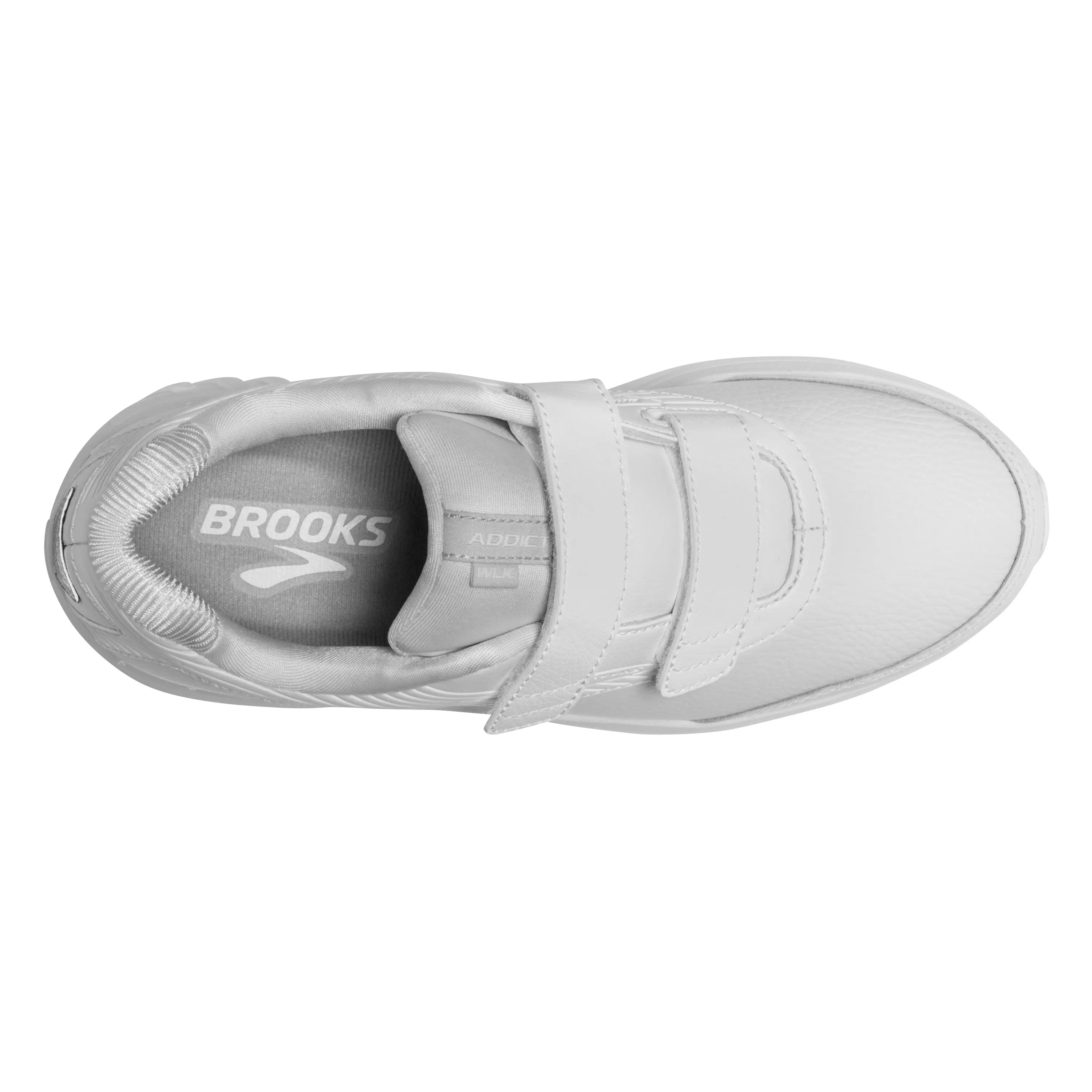 Women's Brooks Addiction Walker V-Strap 2 Color: White/ White (WIDE WIDTH)