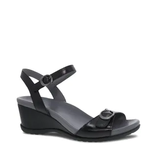 Women's Dansko Arielle Color: Black Glazed Leather Sandal