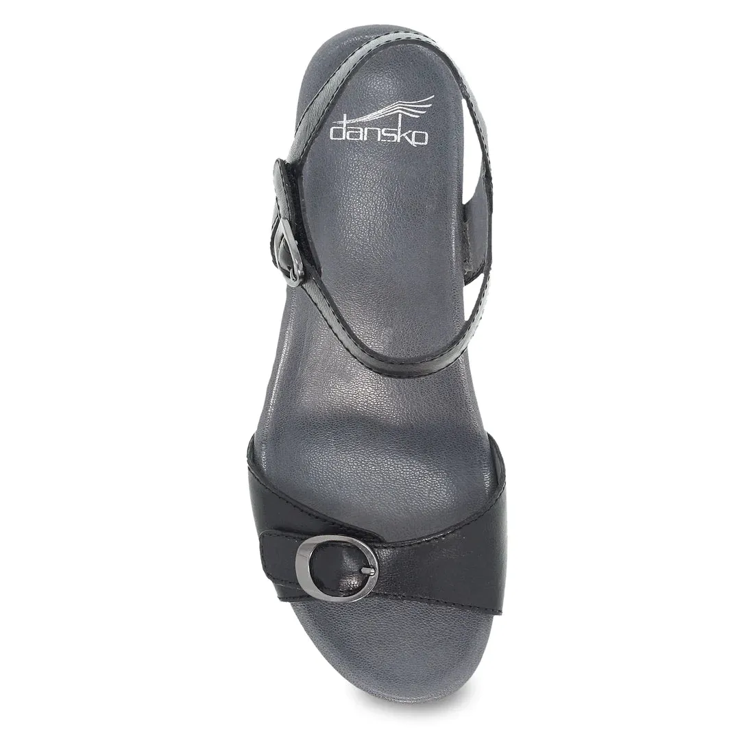 Women's Dansko Arielle Color: Black Glazed Leather Sandal