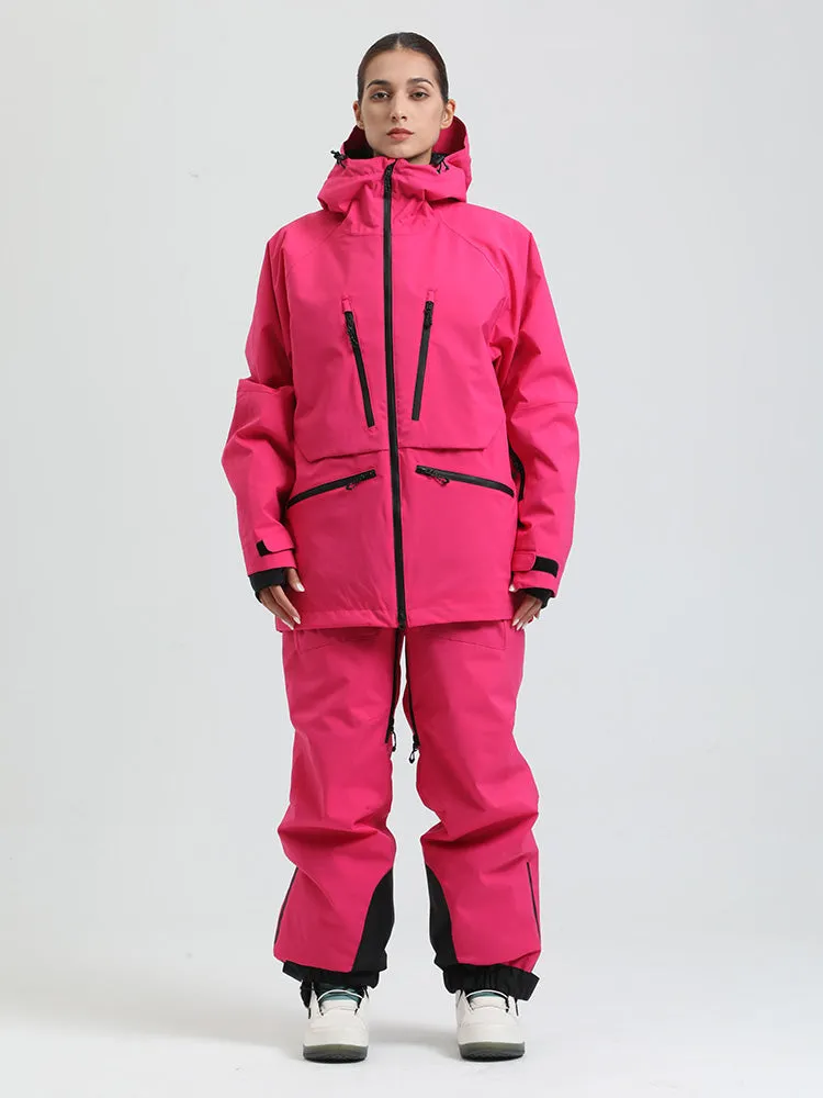 Women's Gsou Snow Durable Mountain Pro All Function Cargo Snow Suit