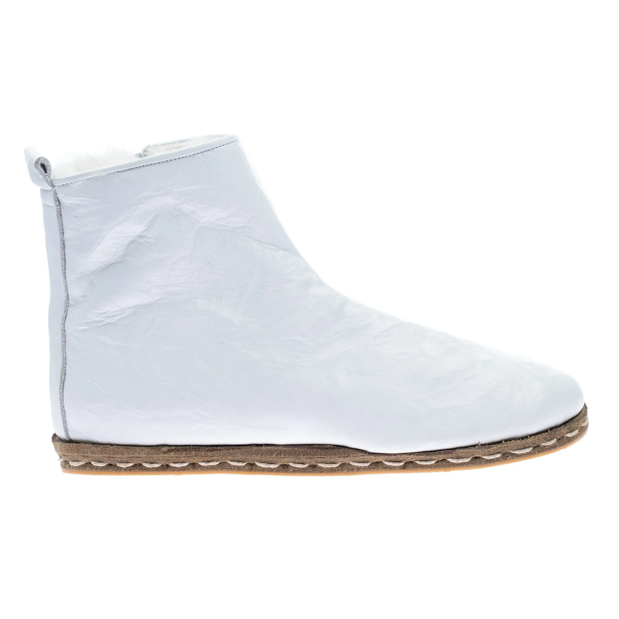 Women's White Shearling Boots